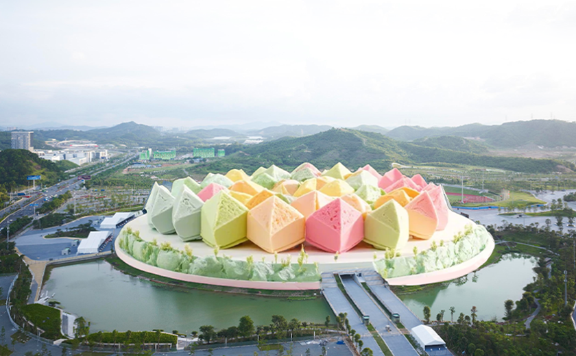 江南管理AI版冰淇淋地標(biāo)，真的好city！